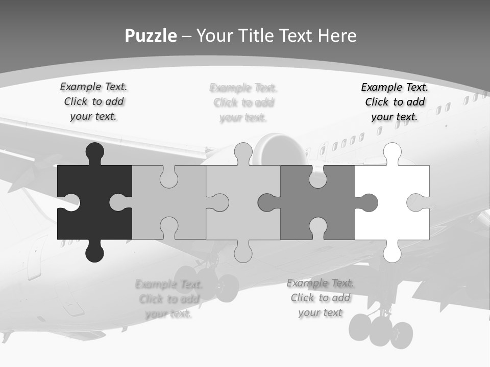 An Airplane Is Flying In The Sky Powerpoint Template PowerPoint Template