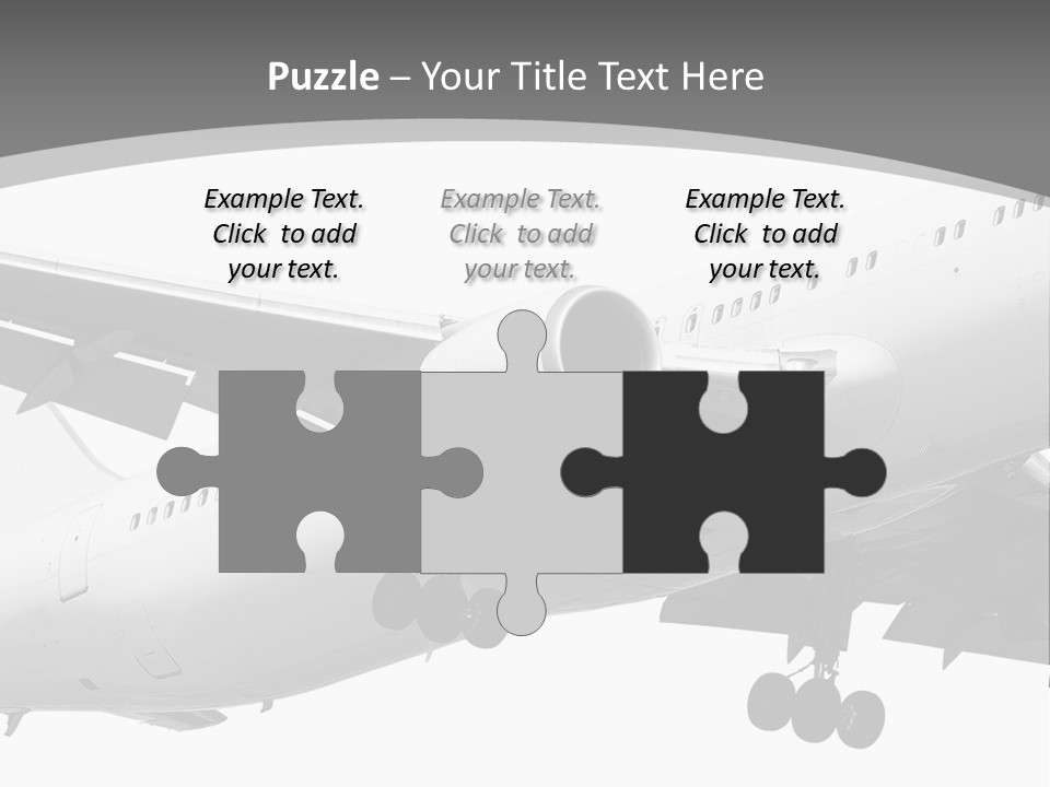 An Airplane Is Flying In The Sky Powerpoint Template PowerPoint Template