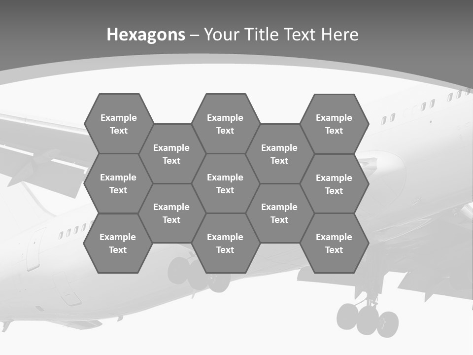 An Airplane Is Flying In The Sky Powerpoint Template PowerPoint Template