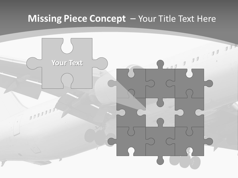 An Airplane Is Flying In The Sky Powerpoint Template PowerPoint Template
