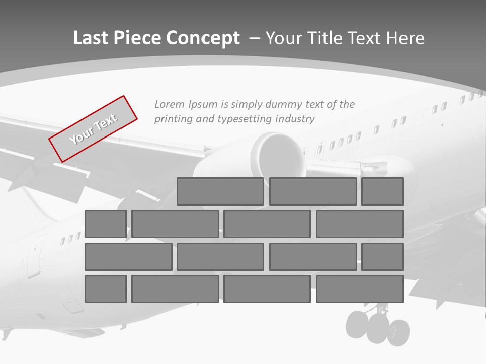 An Airplane Is Flying In The Sky Powerpoint Template PowerPoint Template
