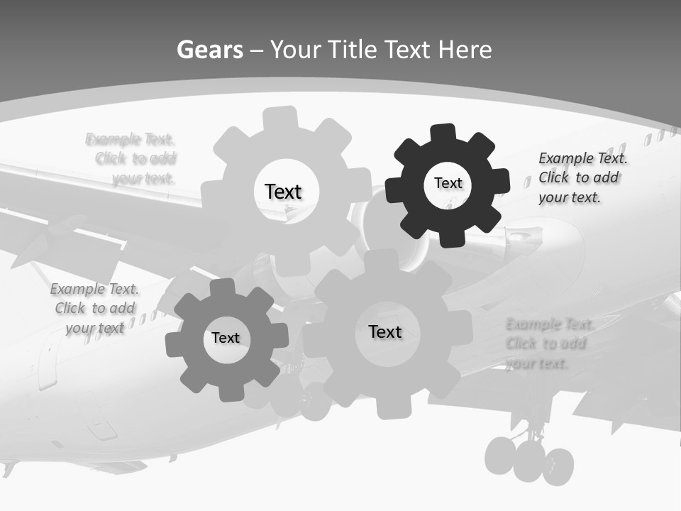 An Airplane Is Flying In The Sky Powerpoint Template PowerPoint Template