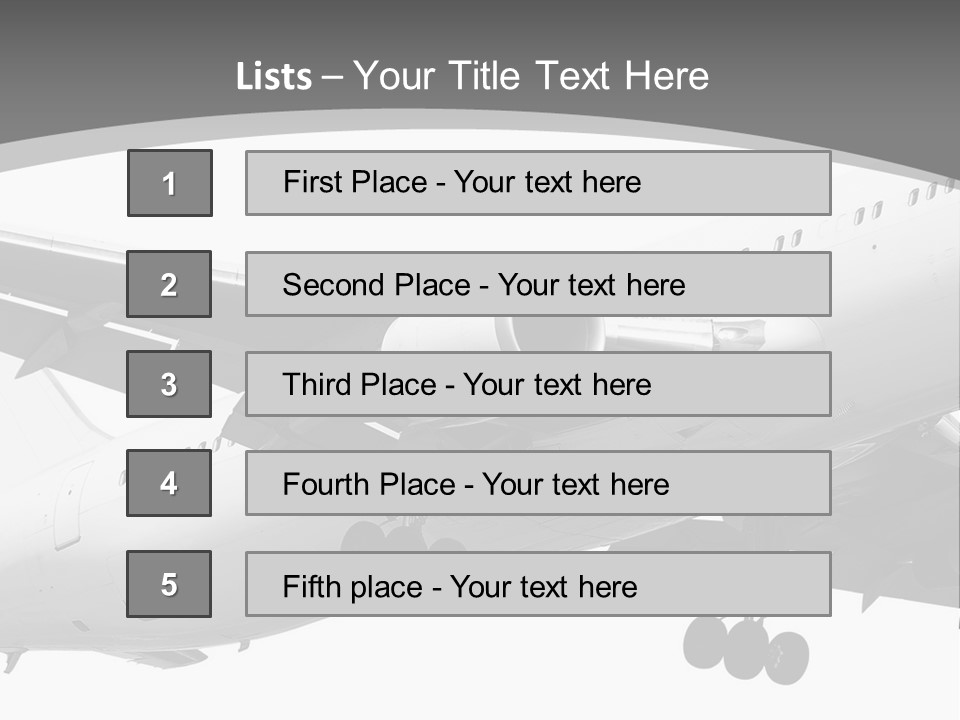 An Airplane Is Flying In The Sky Powerpoint Template PowerPoint Template