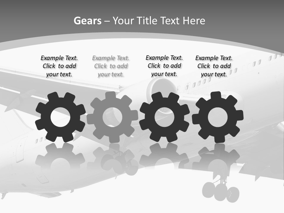 An Airplane Is Flying In The Sky Powerpoint Template PowerPoint Template