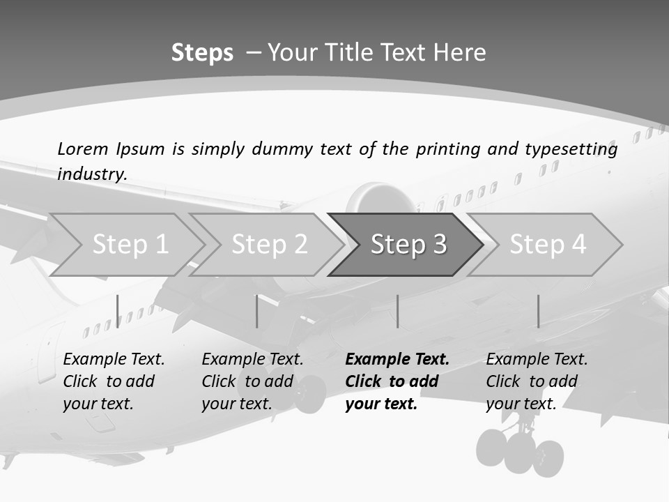 An Airplane Is Flying In The Sky Powerpoint Template PowerPoint Template
