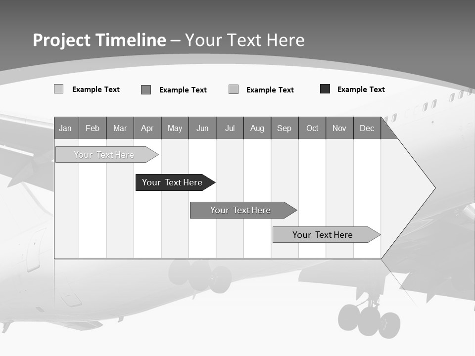 An Airplane Is Flying In The Sky Powerpoint Template PowerPoint Template