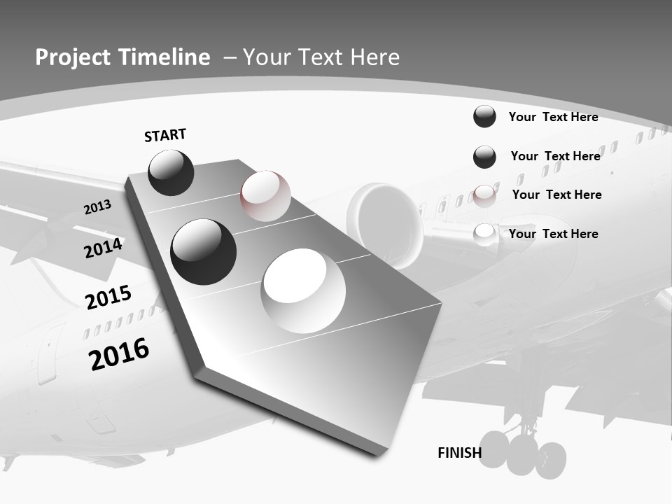 An Airplane Is Flying In The Sky Powerpoint Template PowerPoint Template