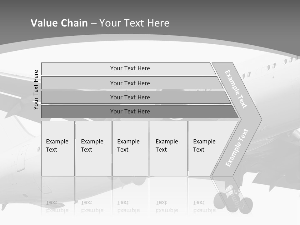 An Airplane Is Flying In The Sky Powerpoint Template PowerPoint Template