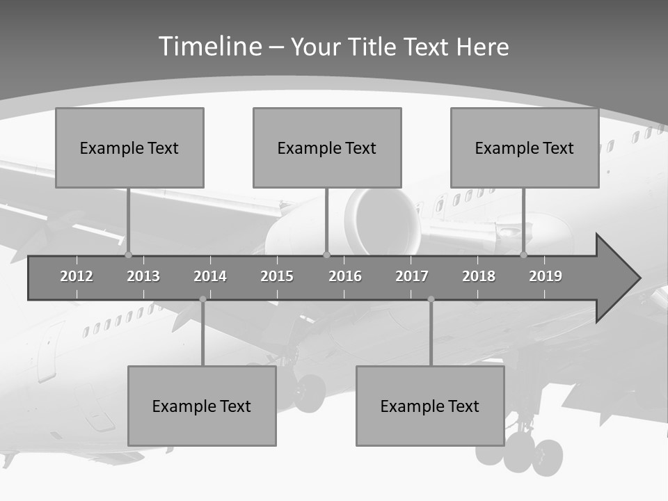 An Airplane Is Flying In The Sky Powerpoint Template PowerPoint Template