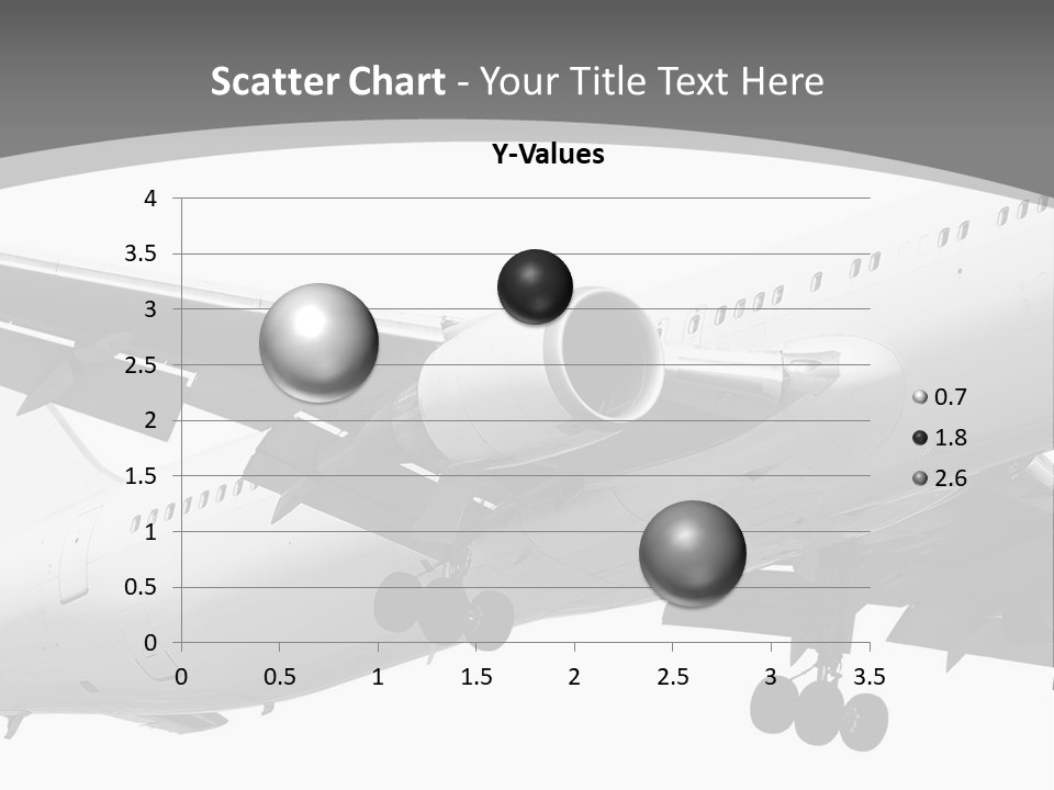 An Airplane Is Flying In The Sky Powerpoint Template PowerPoint Template