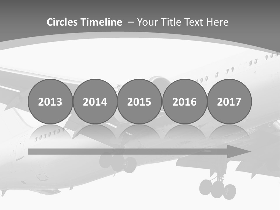 An Airplane Is Flying In The Sky Powerpoint Template PowerPoint Template