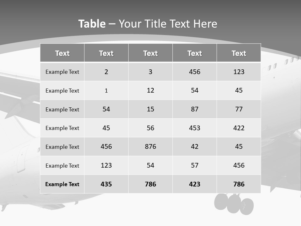 An Airplane Is Flying In The Sky Powerpoint Template PowerPoint Template