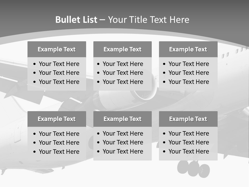 An Airplane Is Flying In The Sky Powerpoint Template PowerPoint Template