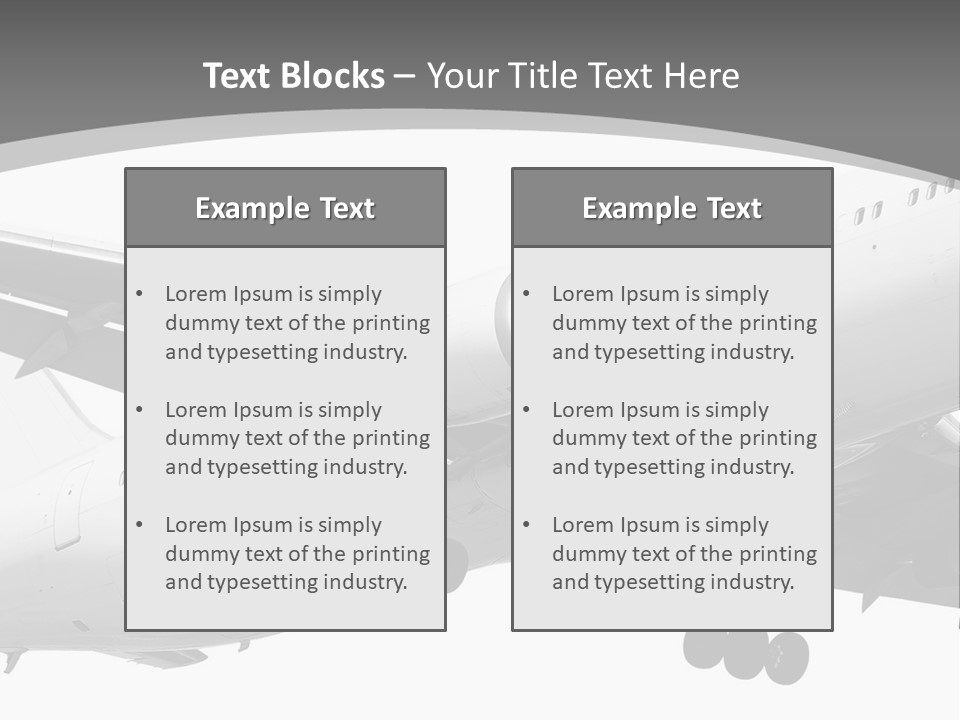An Airplane Is Flying In The Sky Powerpoint Template PowerPoint Template