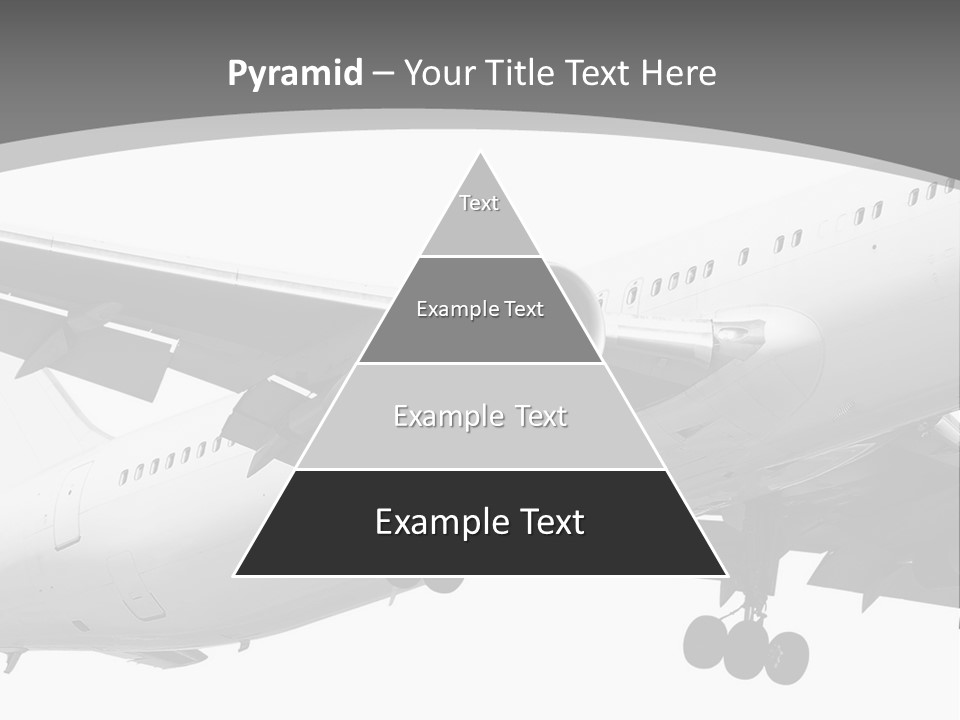 An Airplane Is Flying In The Sky Powerpoint Template PowerPoint Template
