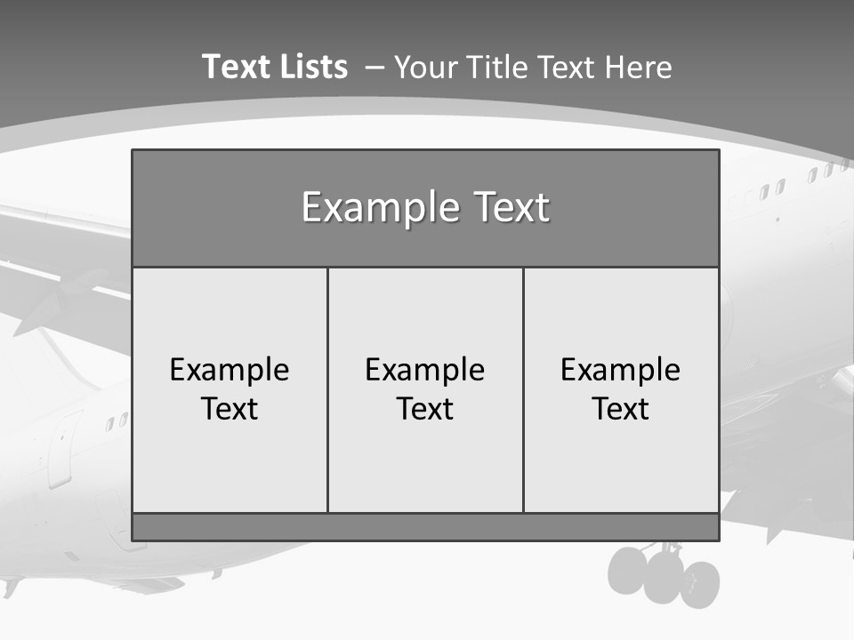 An Airplane Is Flying In The Sky Powerpoint Template PowerPoint Template