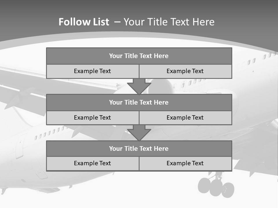 An Airplane Is Flying In The Sky Powerpoint Template PowerPoint Template