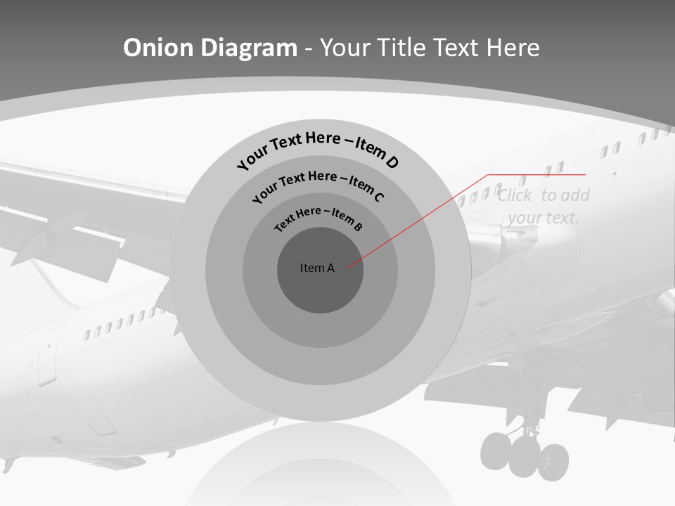 An Airplane Is Flying In The Sky Powerpoint Template PowerPoint Template