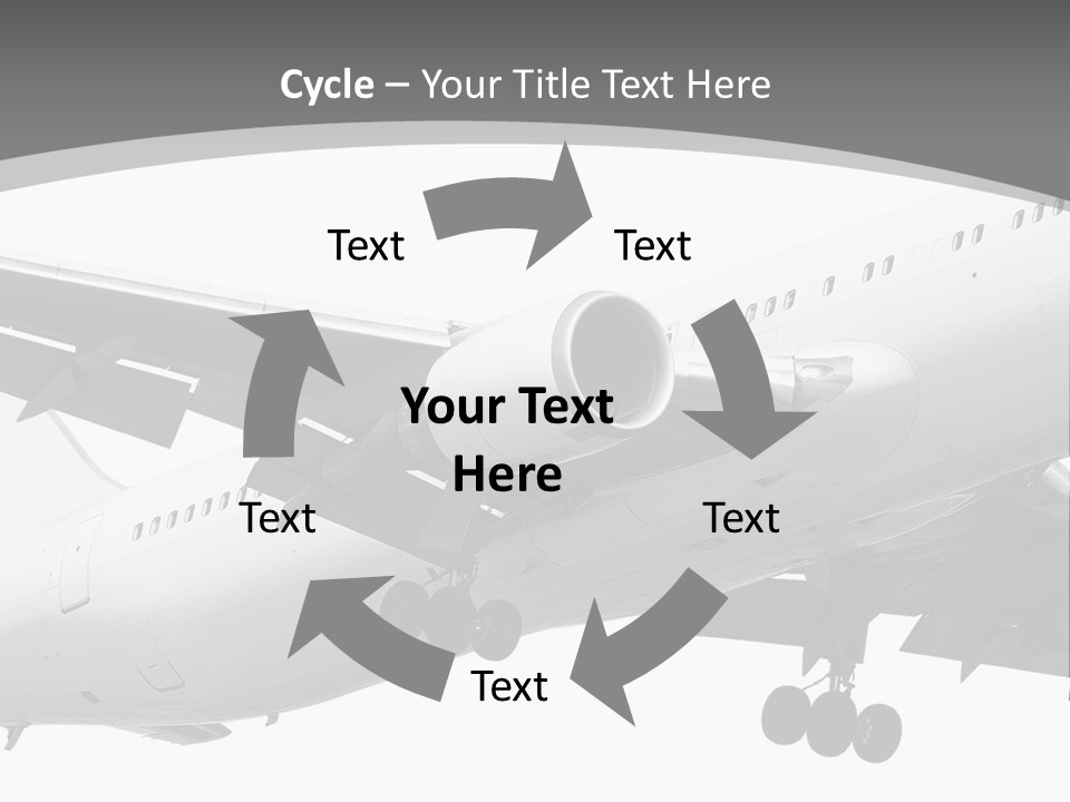 An Airplane Is Flying In The Sky Powerpoint Template PowerPoint Template