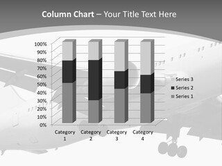 An Airplane Is Flying In The Sky Powerpoint Template PowerPoint Template