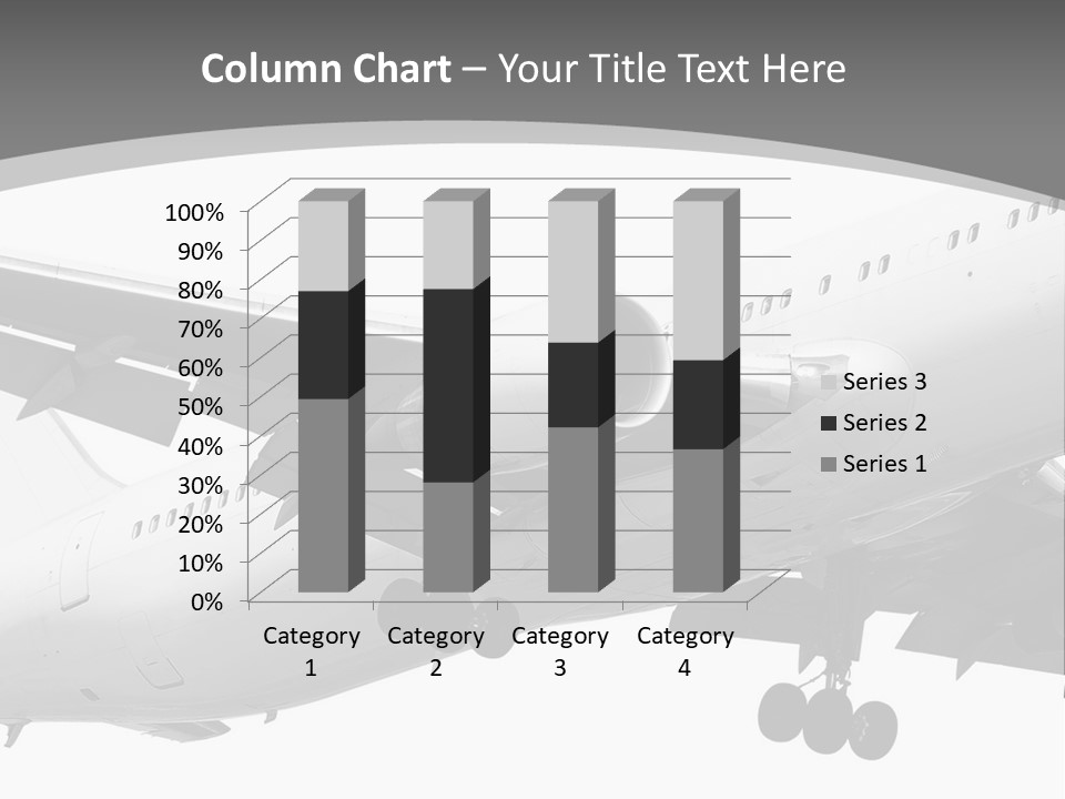 An Airplane Is Flying In The Sky Powerpoint Template PowerPoint Template