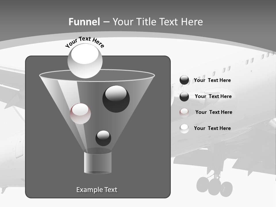 An Airplane Is Flying In The Sky Powerpoint Template PowerPoint Template