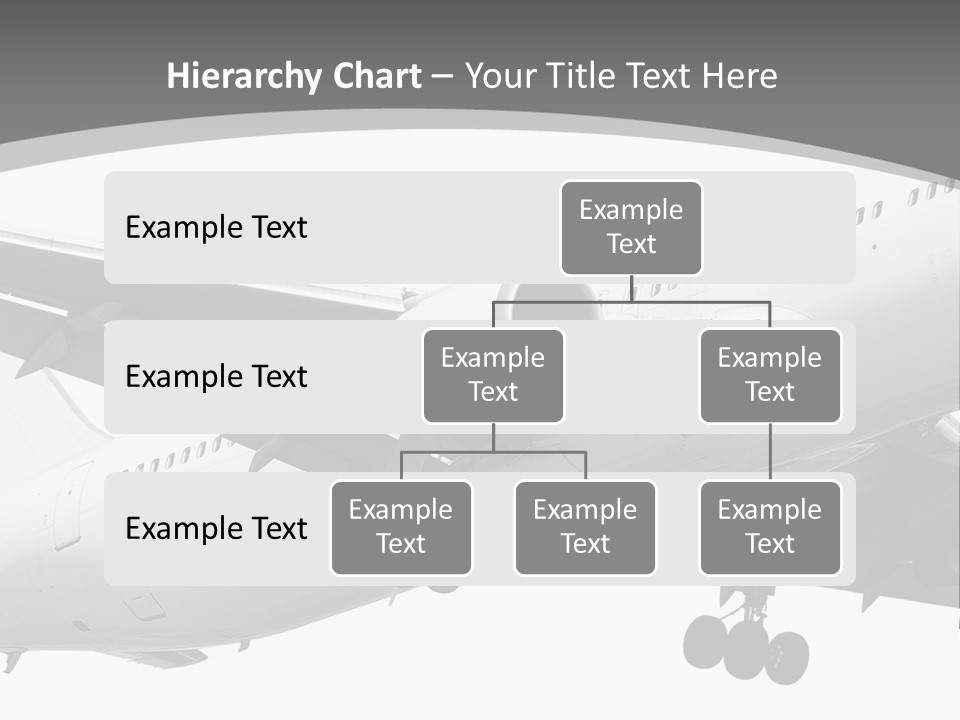 An Airplane Is Flying In The Sky Powerpoint Template PowerPoint Template
