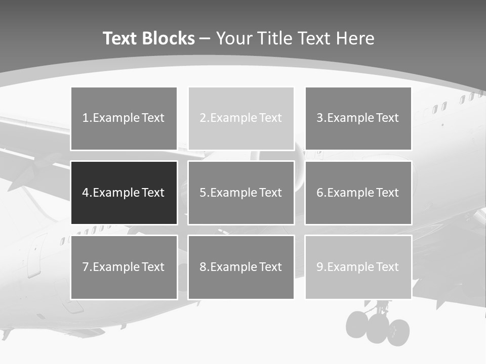 An Airplane Is Flying In The Sky Powerpoint Template PowerPoint Template