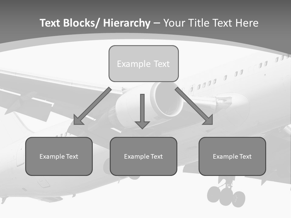 An Airplane Is Flying In The Sky Powerpoint Template PowerPoint Template