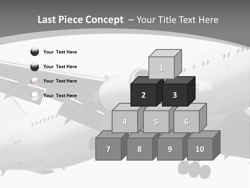 An Airplane Is Flying In The Sky Powerpoint Template PowerPoint Template