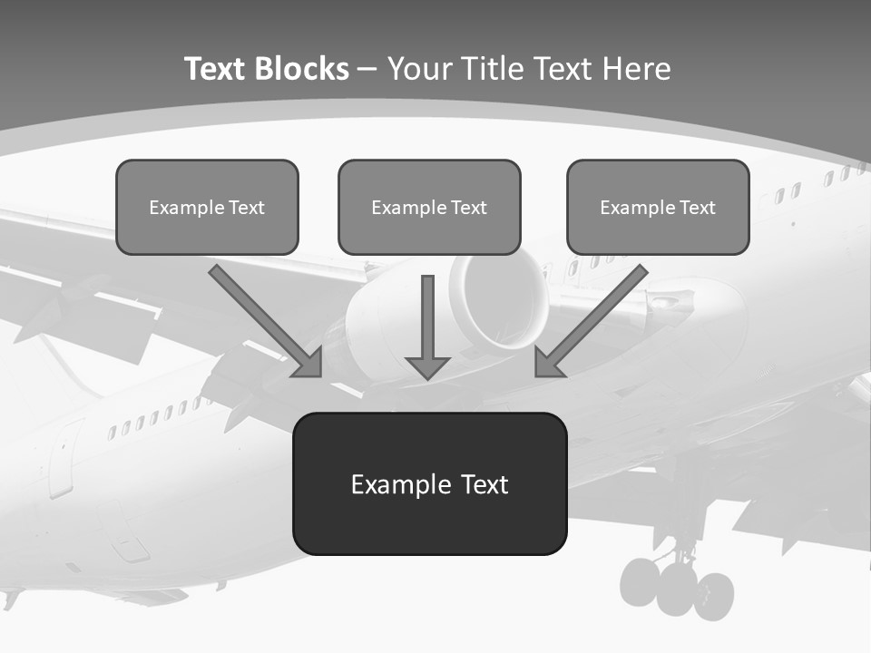 An Airplane Is Flying In The Sky Powerpoint Template PowerPoint Template
