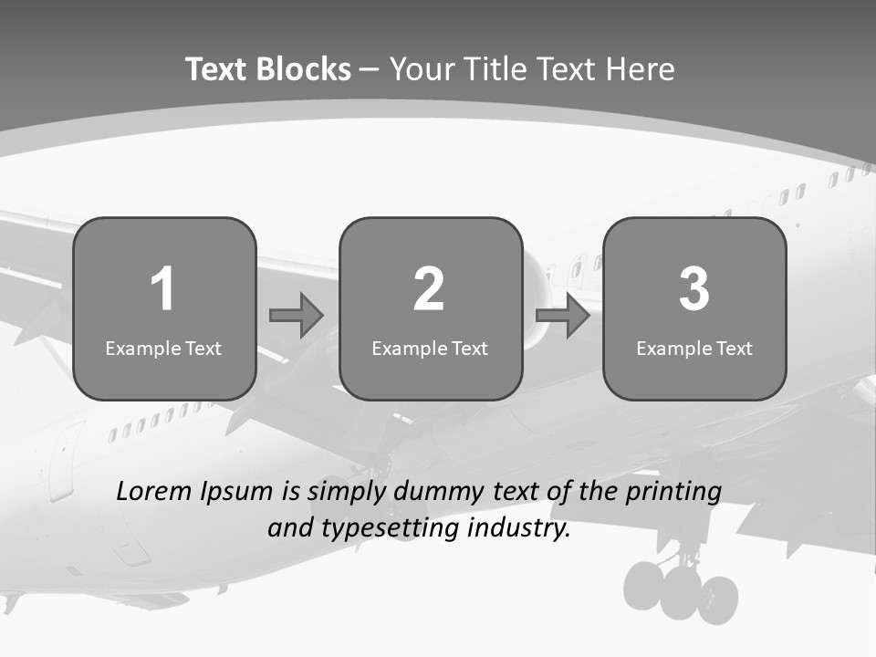 An Airplane Is Flying In The Sky Powerpoint Template PowerPoint Template