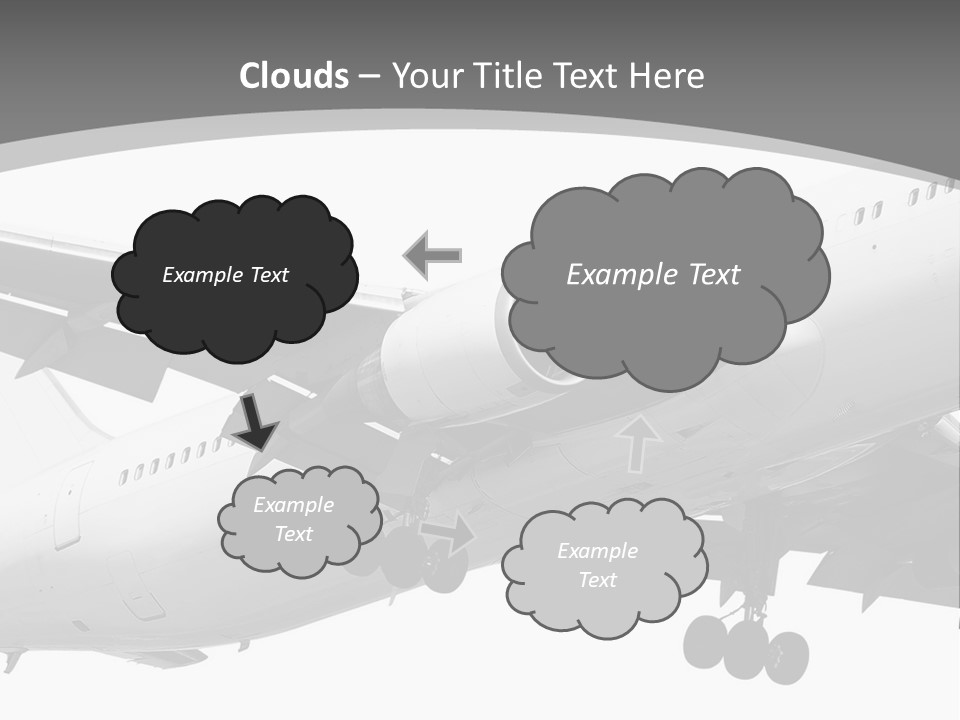 An Airplane Is Flying In The Sky Powerpoint Template PowerPoint Template