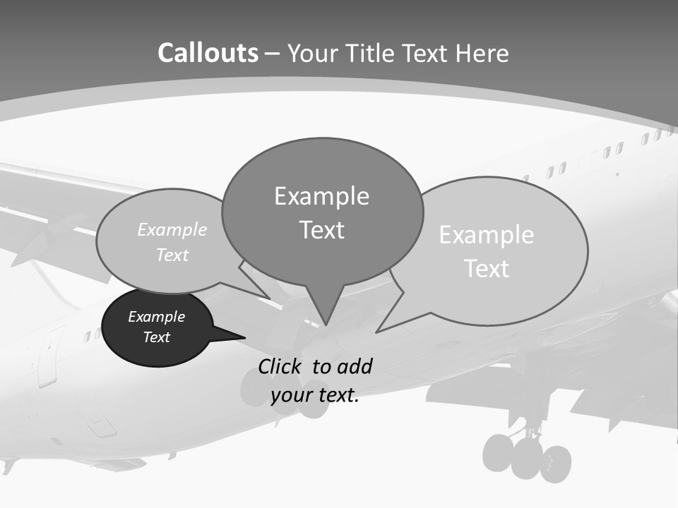 An Airplane Is Flying In The Sky Powerpoint Template PowerPoint Template