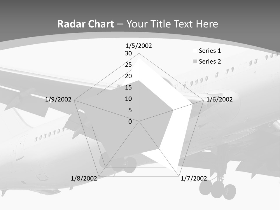 An Airplane Is Flying In The Sky Powerpoint Template PowerPoint Template