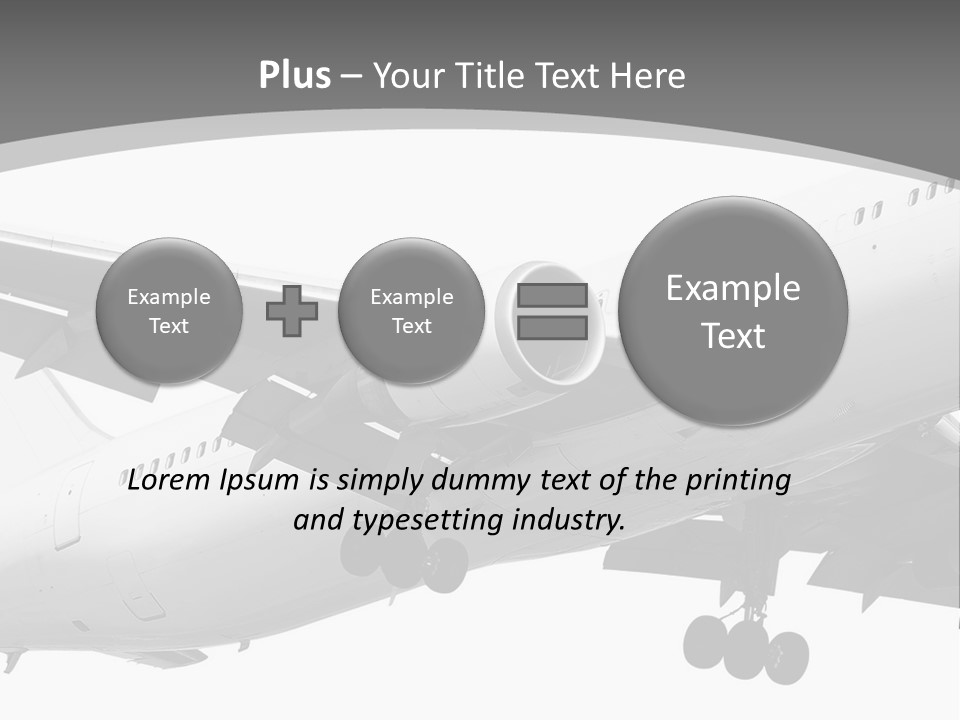 An Airplane Is Flying In The Sky Powerpoint Template PowerPoint Template