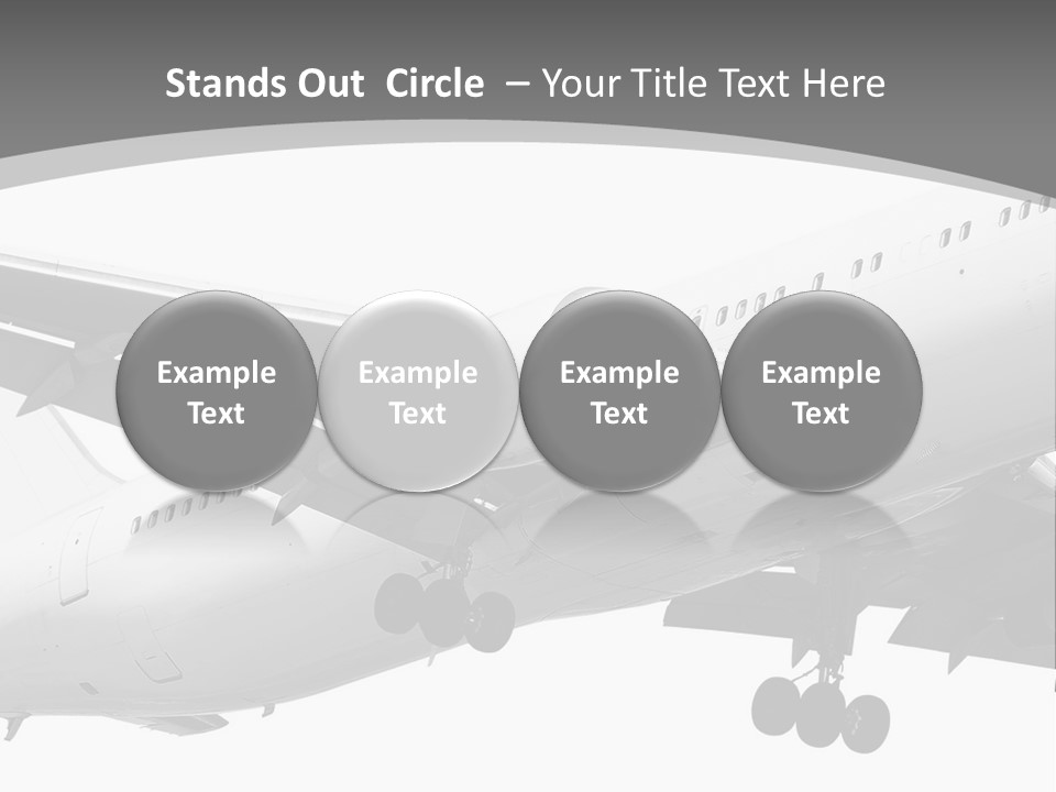 An Airplane Is Flying In The Sky Powerpoint Template PowerPoint Template