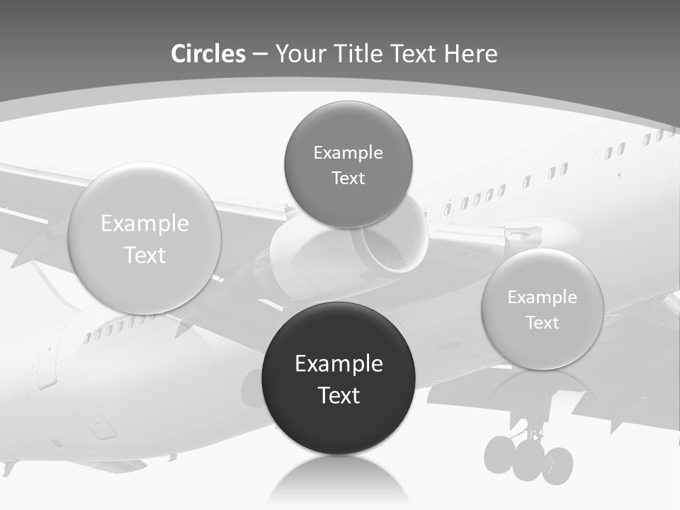 An Airplane Is Flying In The Sky Powerpoint Template PowerPoint Template