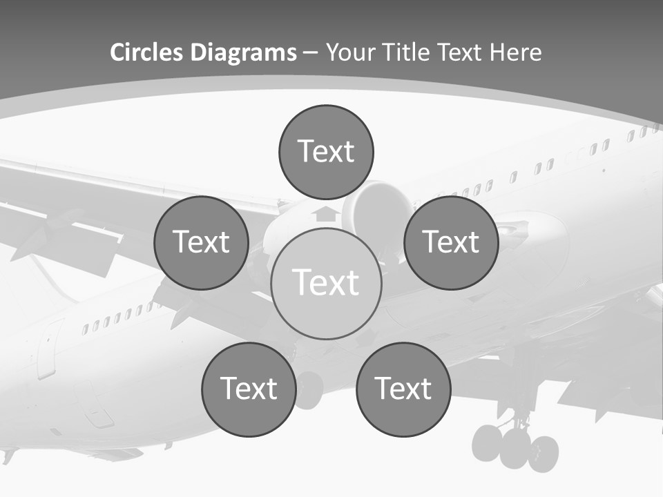 An Airplane Is Flying In The Sky Powerpoint Template PowerPoint Template