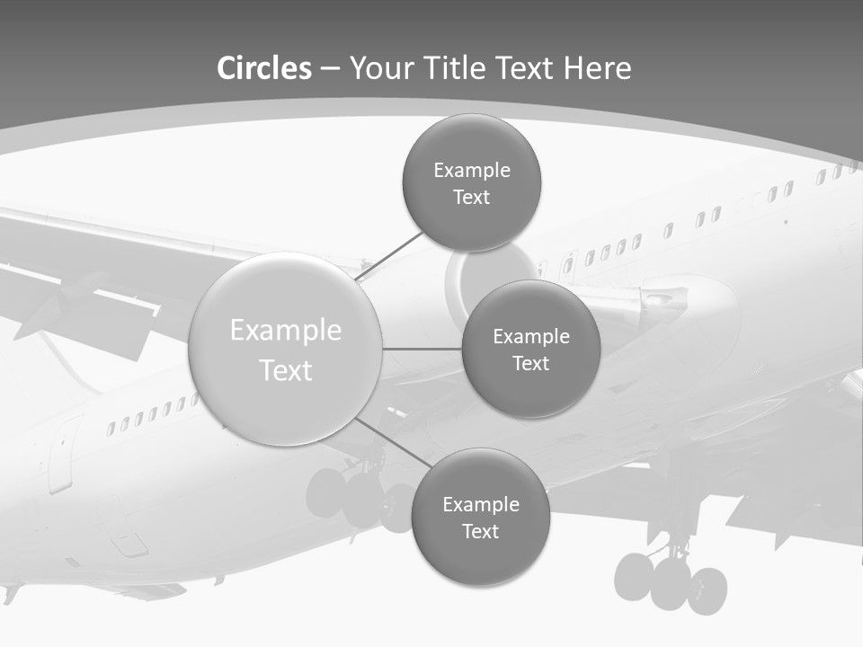 An Airplane Is Flying In The Sky Powerpoint Template PowerPoint Template