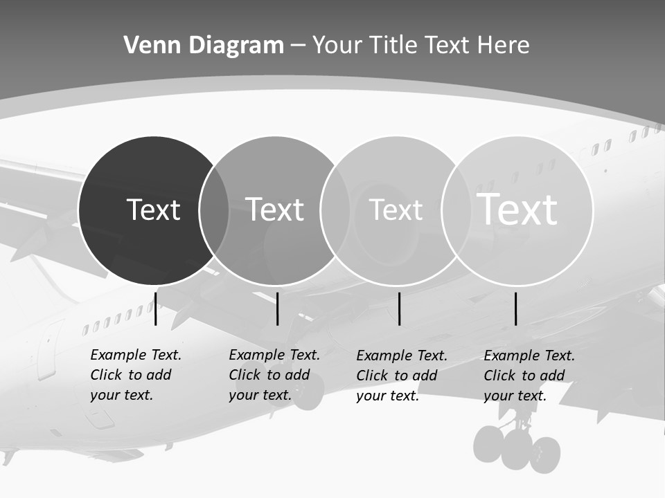 An Airplane Is Flying In The Sky Powerpoint Template PowerPoint Template