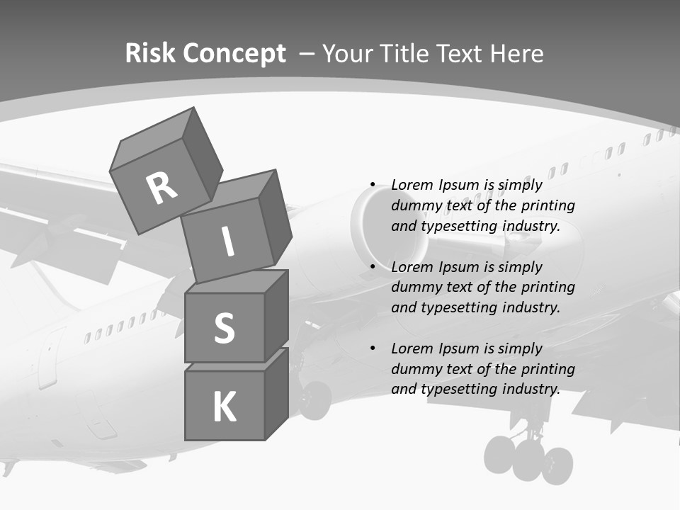 An Airplane Is Flying In The Sky Powerpoint Template PowerPoint Template