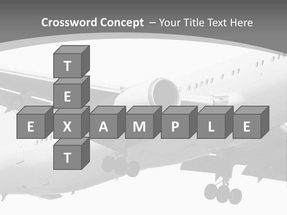 An Airplane Is Flying In The Sky Powerpoint Template PowerPoint Template