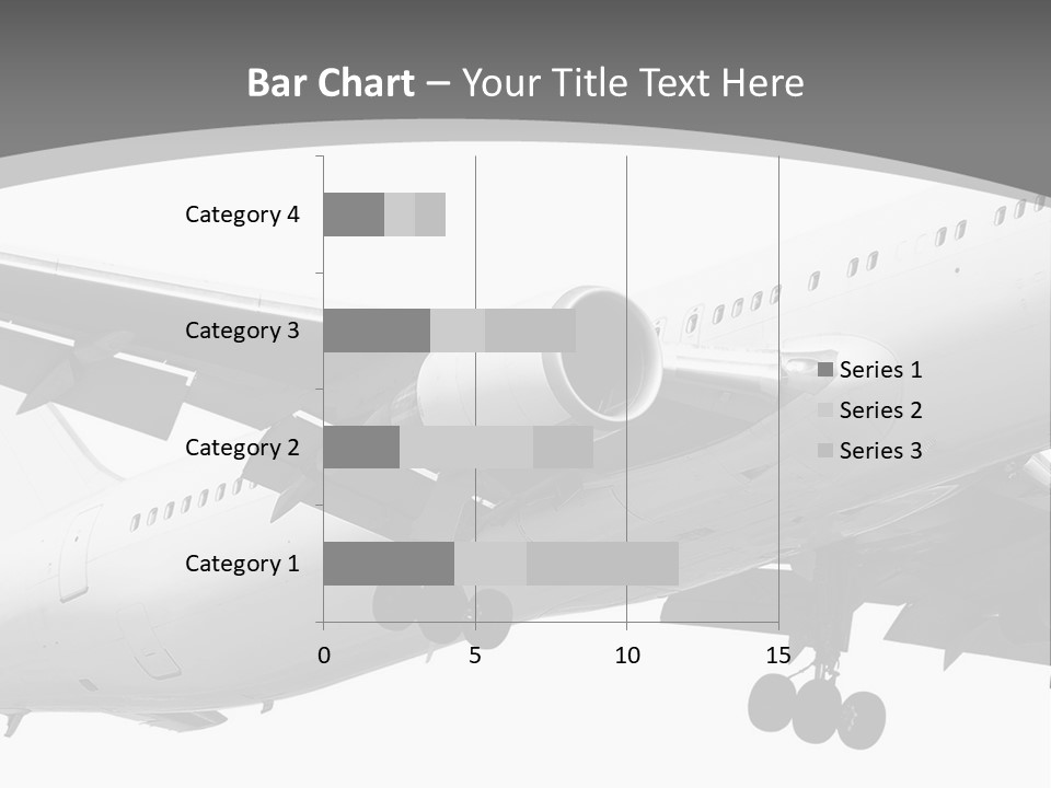 An Airplane Is Flying In The Sky Powerpoint Template PowerPoint Template