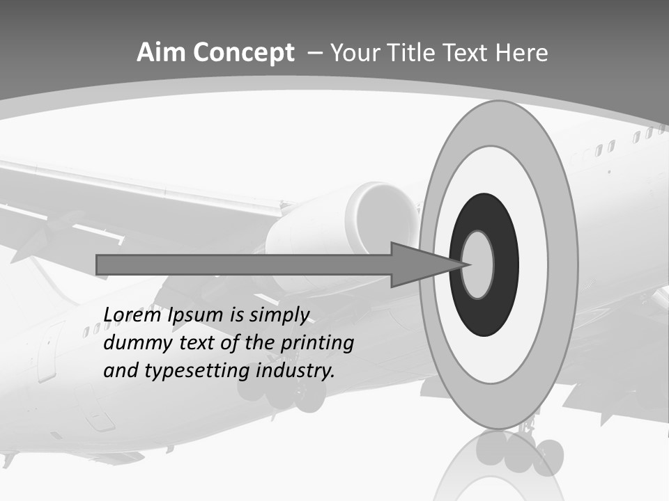 An Airplane Is Flying In The Sky Powerpoint Template PowerPoint Template