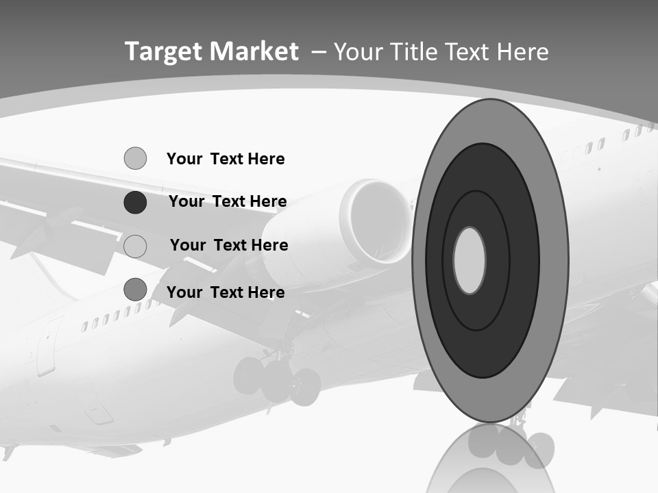 An Airplane Is Flying In The Sky Powerpoint Template PowerPoint Template