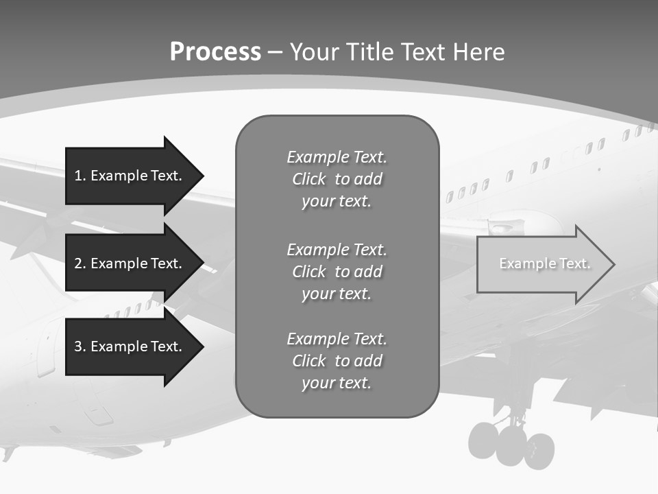 An Airplane Is Flying In The Sky Powerpoint Template PowerPoint Template