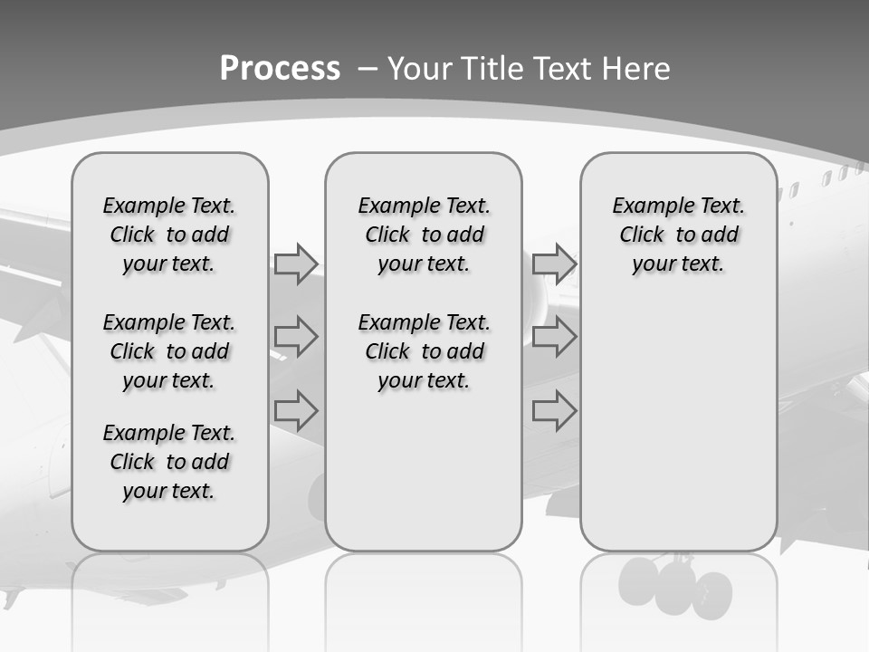 An Airplane Is Flying In The Sky Powerpoint Template PowerPoint Template