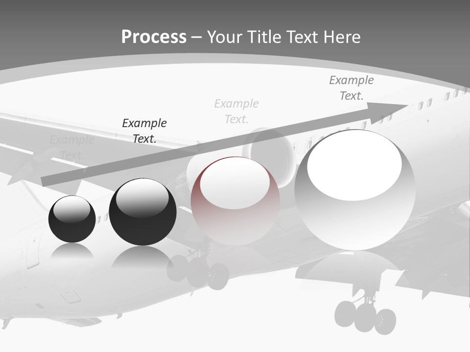 An Airplane Is Flying In The Sky Powerpoint Template PowerPoint Template