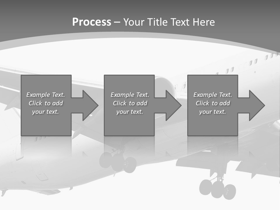 An Airplane Is Flying In The Sky Powerpoint Template PowerPoint Template